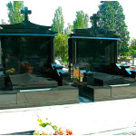 Monument funéraire chinois en granit noir fin